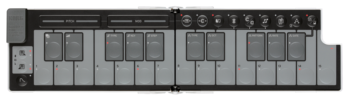 Korg USB Controller, nanoKEY Fold, 25 25 keys, Foldable, white, Ltd.