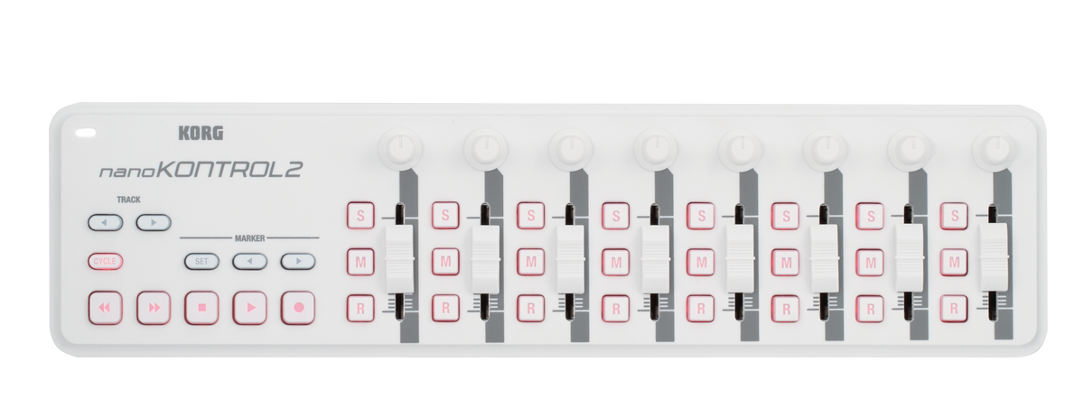 Korg USB Controller, nanoKONTROL2, 8 faders, white