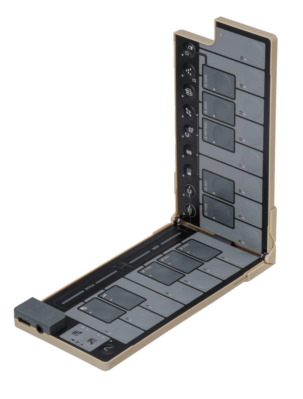 Korg USB controller, nanoKEY Fold, 25 keys, Foldable, sand beige, Ltd.