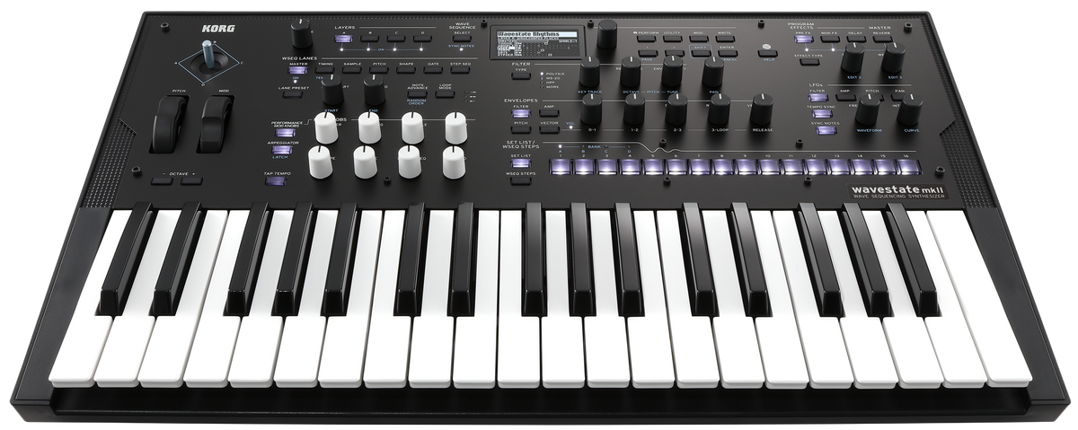 Korg Synthesizer, digital, wavestate Mk2, Wave Sequencing 2.0, 37 keys