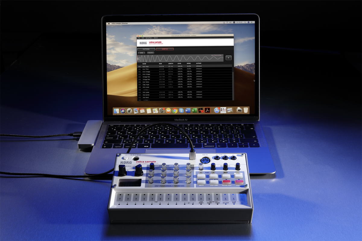 Korg Synthesizer, digital, Volca Sample, Sampler, with Sequencer