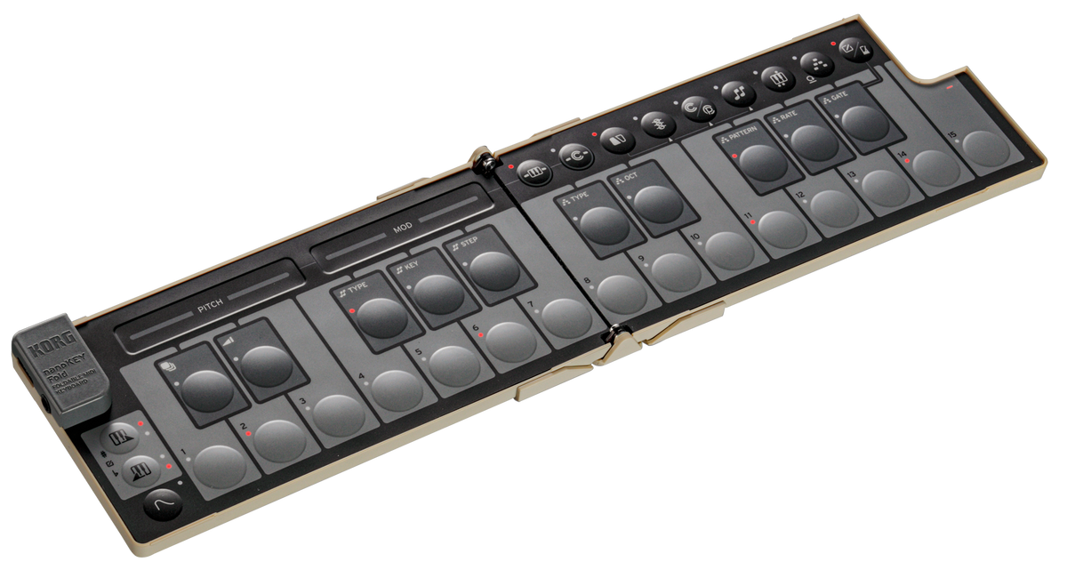 Korg USB controller, nanoKEY Fold, 25 keys, Foldable, sand beige, Ltd.