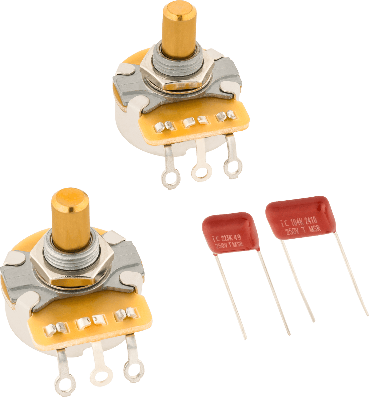 Fender 0990831002 Telecaster Potentiometer- en Condensatorset Massieve As Set van 2