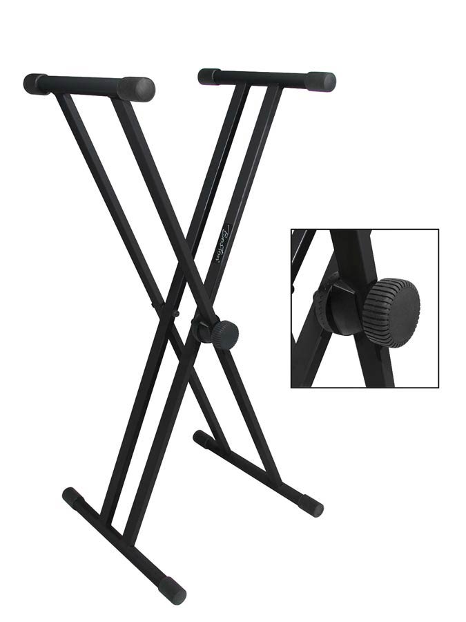 Boston - KS-205 - Keyboard Stand, With 35cm Top Tubes, Xx-model, Twist Lock, Black