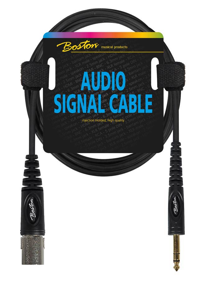 Boston - AC-282-150 - Audio Signal Cable, Xlr Male To 6.3mm Jack Stereo, 1.50 Meter