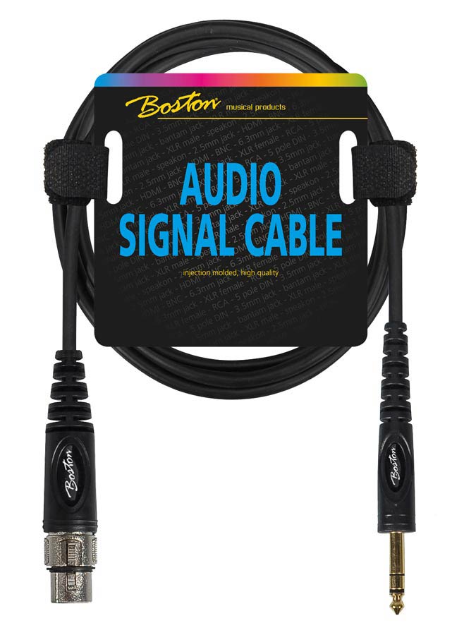Boston - AC-292-300 - Audio Signal Cable, Xlr Female To 6.3mm Jack Stereo, 3.00 Meter