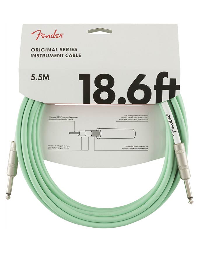 Fender - 990520058 - instrument cable, 18 – Surf Green