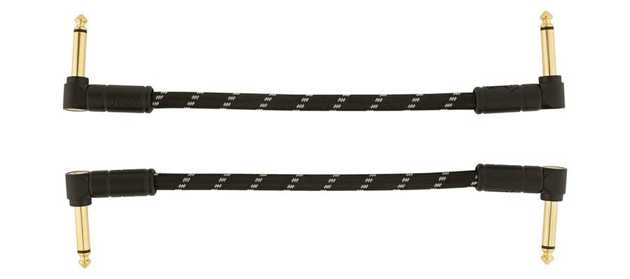 Fender - 990820087 - Patch Cables (2 Pcs), 6", Black Tweed
