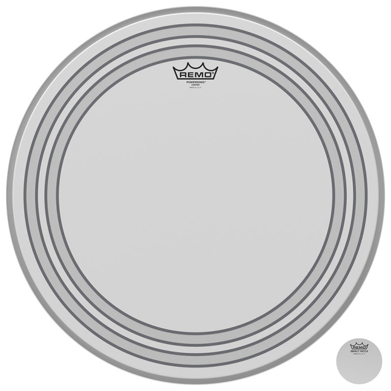 Remo - PW-1120-00 - 20" Powersonic Coated Bass Drum Head with internal subsonic dampening rings