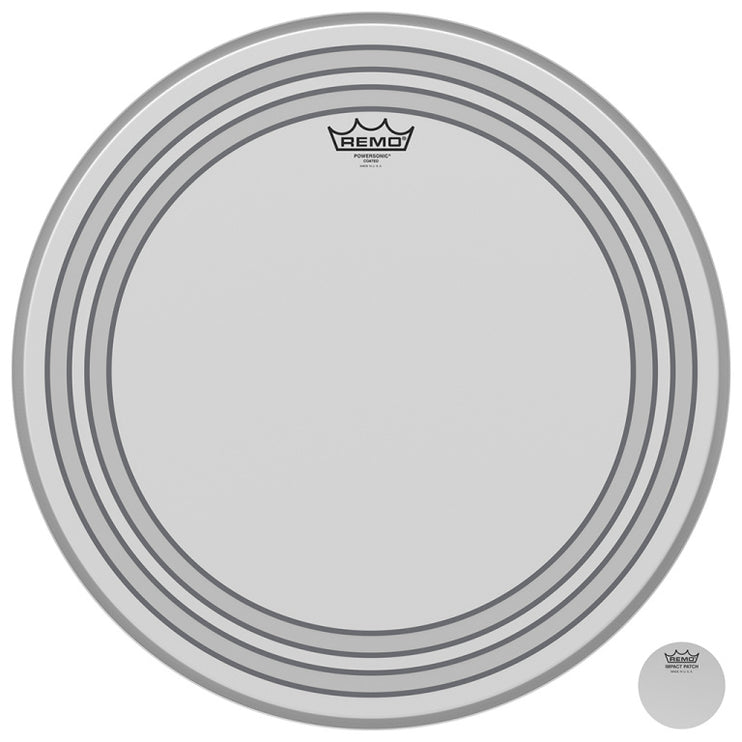 Remo - PW-1120-00 - 20" Powersonic Coated Bass Drum Head with internal subsonic dampening rings