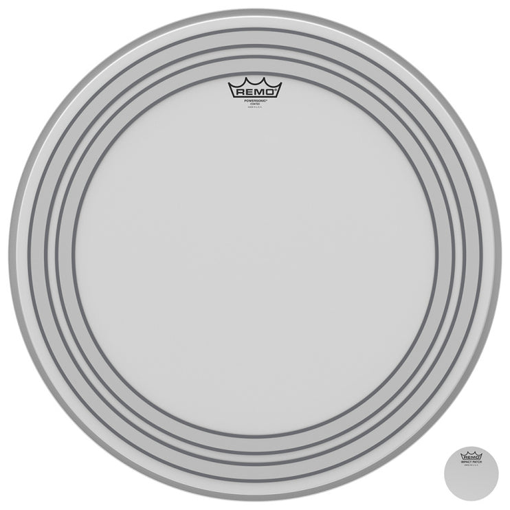 Remo - PW-1122-00 - 22" Powersonic Coated Bass Drum Head with internal subsonic dampening rings