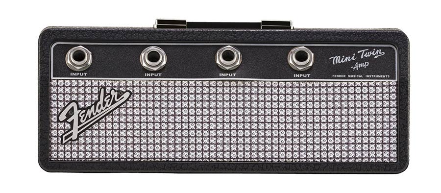 Fender - 9190150300 - Jack Rack, Including 4 Fender Guitar Plug Keychains And Wall Mounting Kit