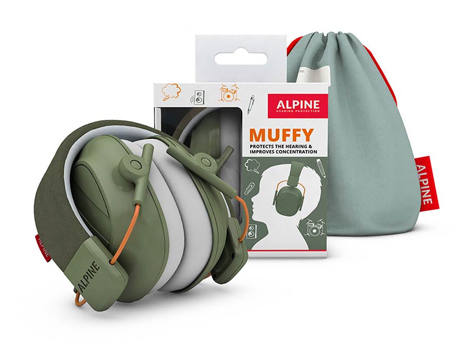 Alpine Hearing Protection - ALP-MUFF/GN - Muffy Kids earmuff – Earmuff, Green