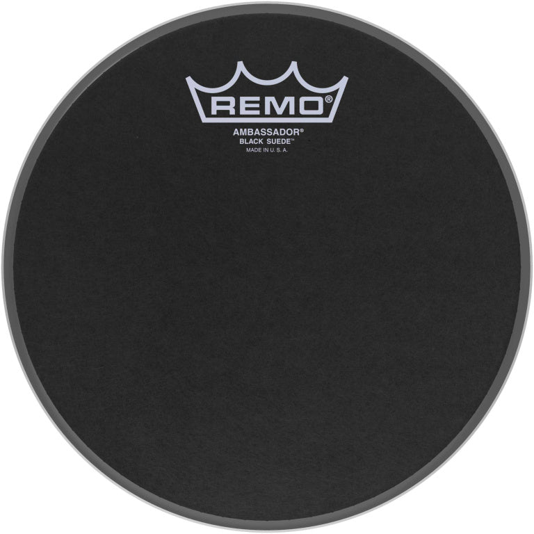 Remo - BA-0808-ES - 08" Black Suede Ambassador Tom Head