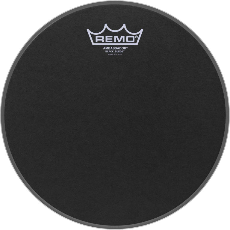 Remo - BA-0810-ES - 10" Black Suede Ambassador Tom/ Snare Head