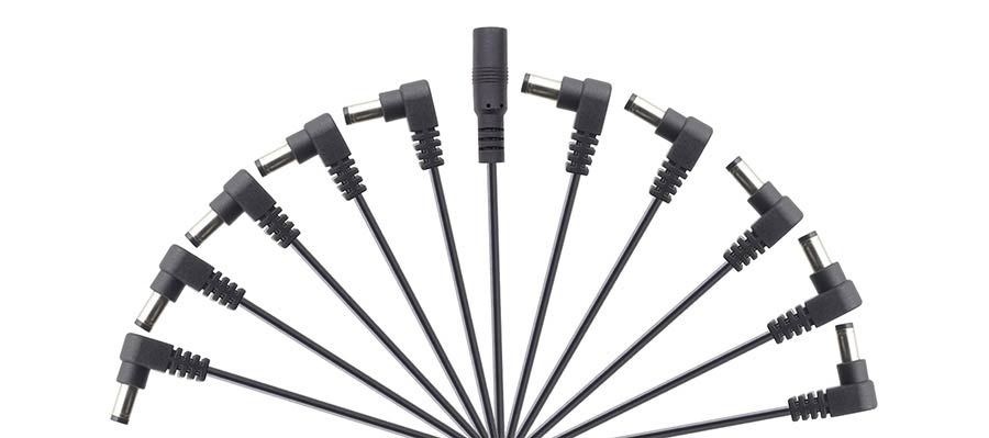HoTone - DCA-10 - Power Distribution Cable with 10 Female Angled Connectors