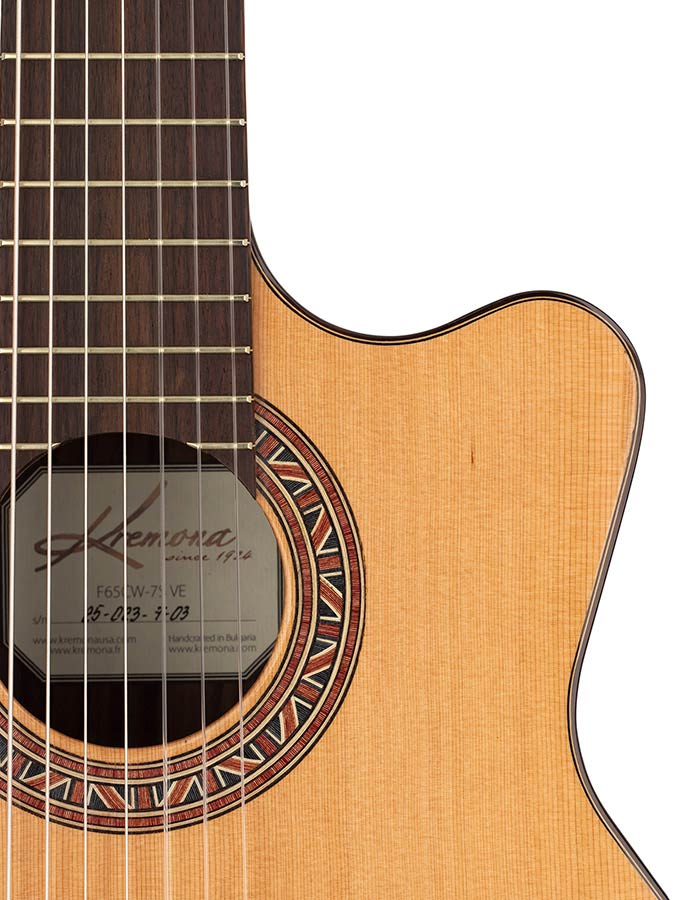 Kremona - F65CW7SVE - 7-String Classic Guitar Solid Red Cedar and Indian Rosewood