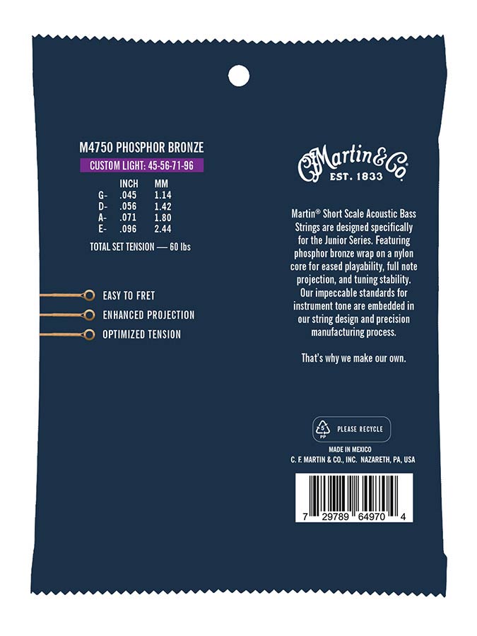 Martin - M4750 - String Set Junior Bass Short Scale