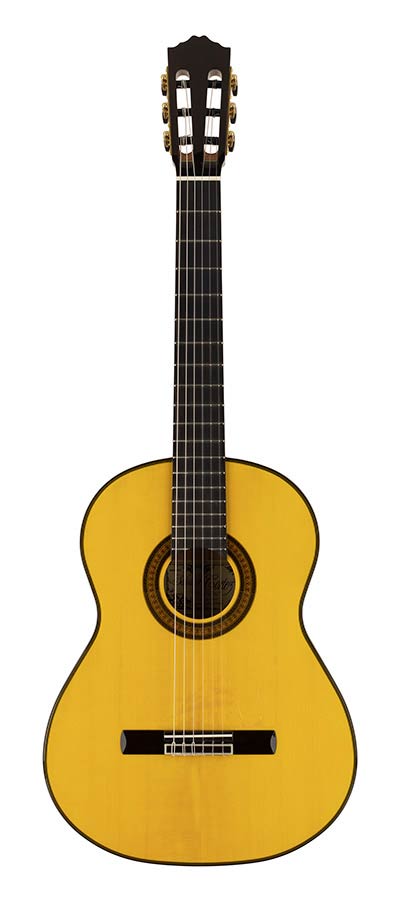 Salvador Cortez - Sevillana B/Y - Flamenco Guitar Blanca Amber