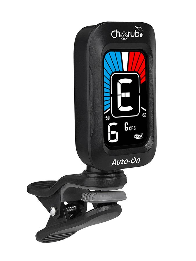 Cherub - WST-645 - Rechargeable Chromatic Auto-On Tuner (also G+B+U)