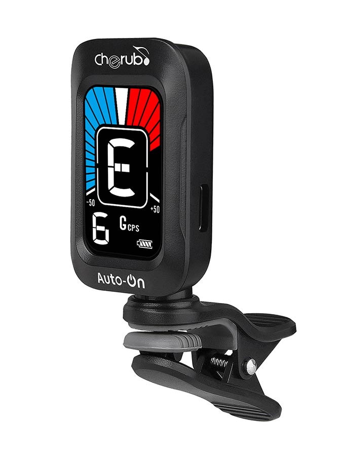Cherub - WST-645 - Rechargeable Chromatic Auto-On Tuner (also G+B+U)