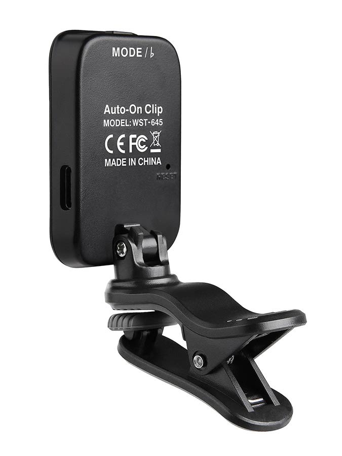 Cherub - WST-645 - Rechargeable Chromatic Auto-On Tuner (also G+B+U)