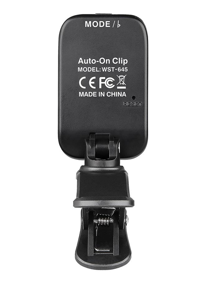 Cherub - WST-645 - Rechargeable Chromatic Auto-On Tuner (also G+B+U)