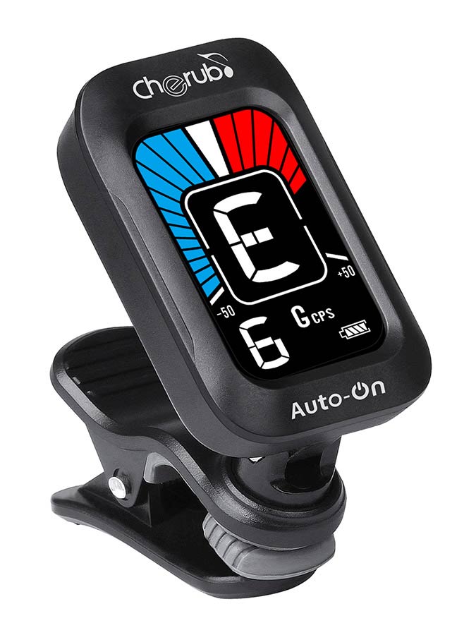 Cherub - WST-645 - Rechargeable Chromatic Auto-On Tuner (also G+B+U)