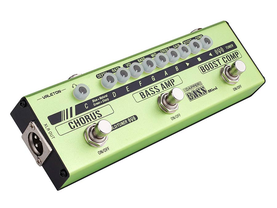 Valeton - Mes-2 - Effect Strip Dapper Bass Mini with Tuner + Compressor + Eq + Chorus