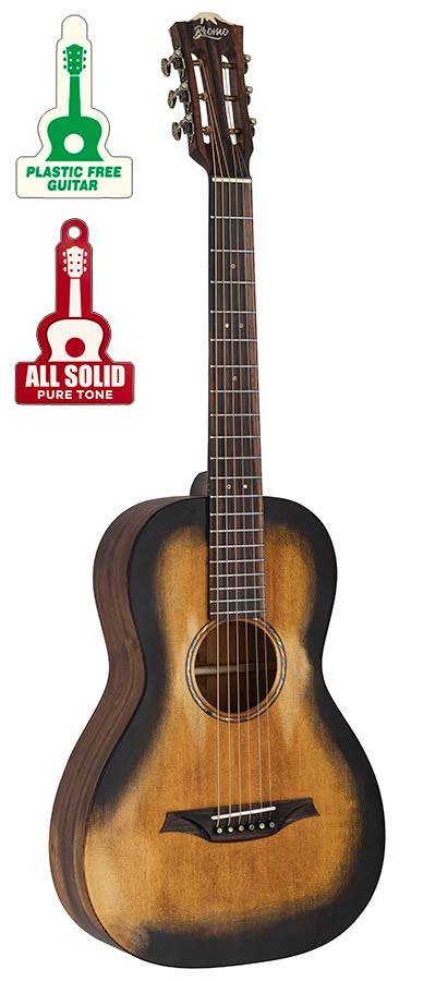 Bromo BAR6H/HS Rocky Mountain Series Parlor Acoustic Guitar - Historic Sunburst