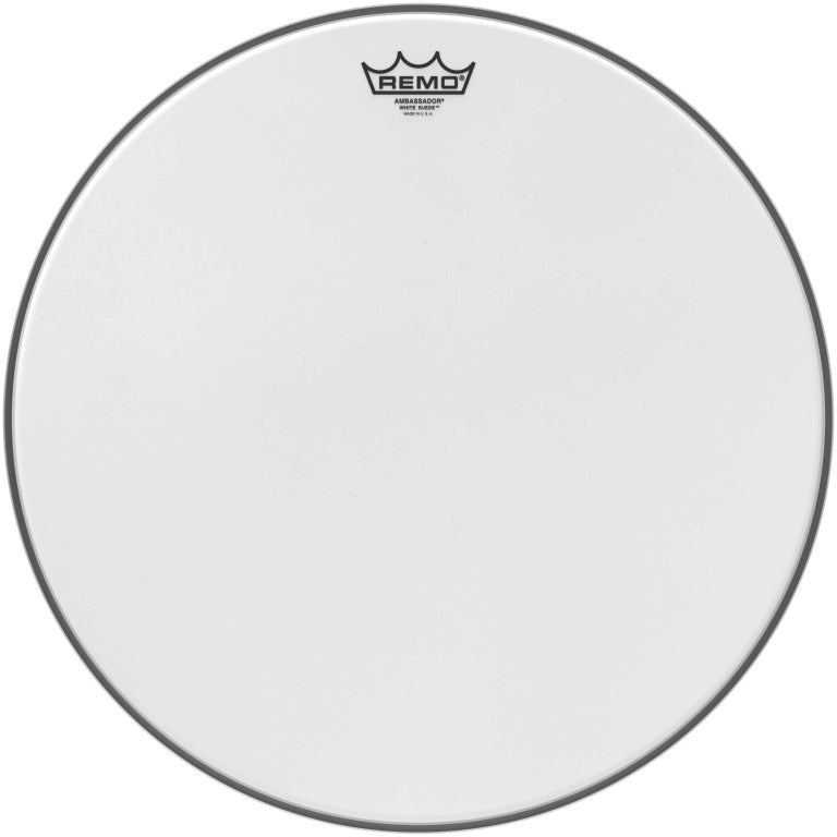 Remo - BA-0818-WS - 18" White Suede Ambassador Floortom Head
