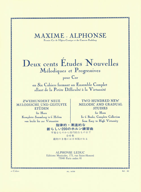 Maxime Alphonse: Deux cents Etudes Nouvelles