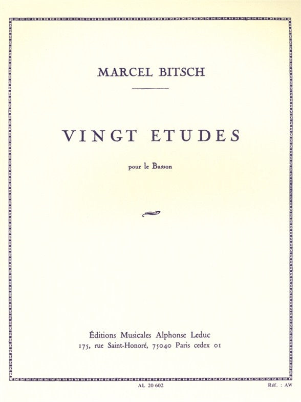 Marcel Bitsch: Twenty studies