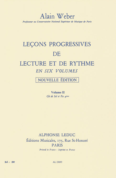 Alain Weber: Progressive Lessons in Theory and Rhythm
