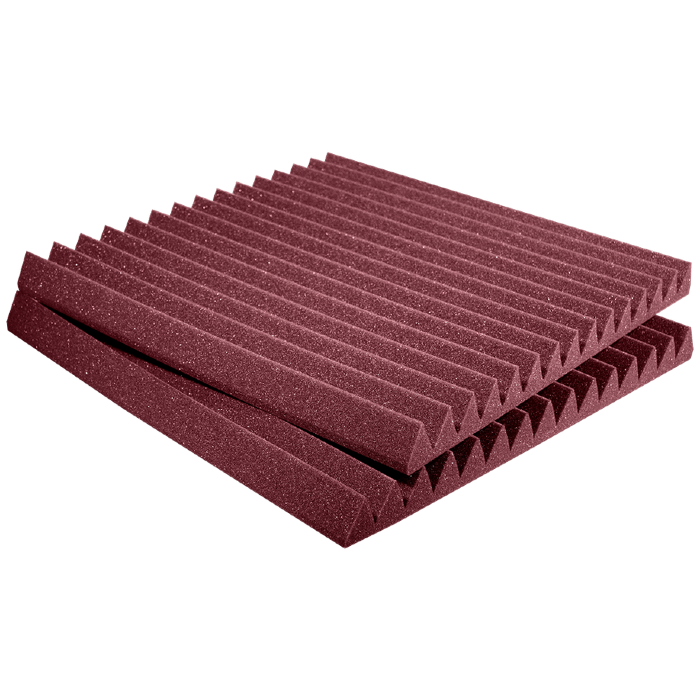 Auralex - Ax2sf22bur12 - Auralex 2 Inch Studiofoam Pyramid, 12-Pack 12-61x61cm Panel, Burgundy