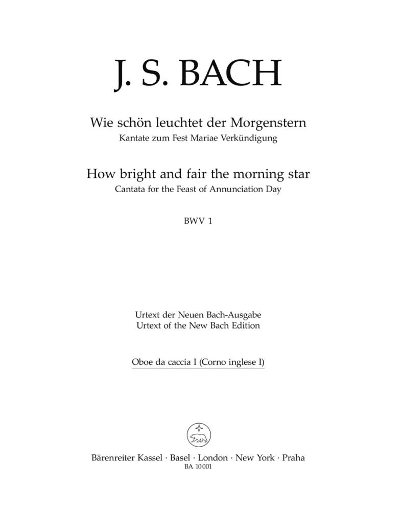 Bach: Kantate BWV 1 Wie schon leuchtet der Morgenstern (Set)