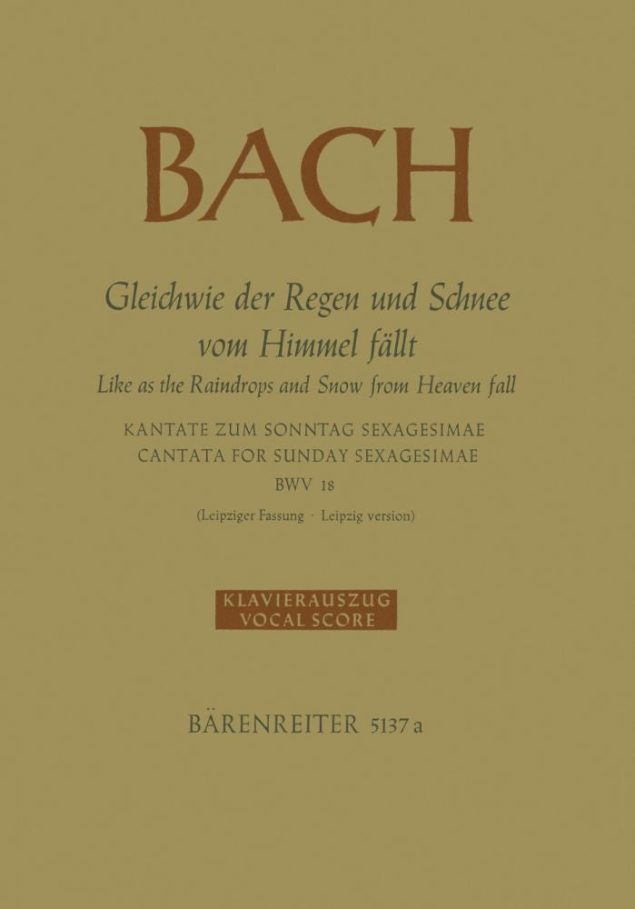 Bach: Kantate BWV 18 Gleichwie der Regen und Schnee vom Himmel fällt afbeelding 2