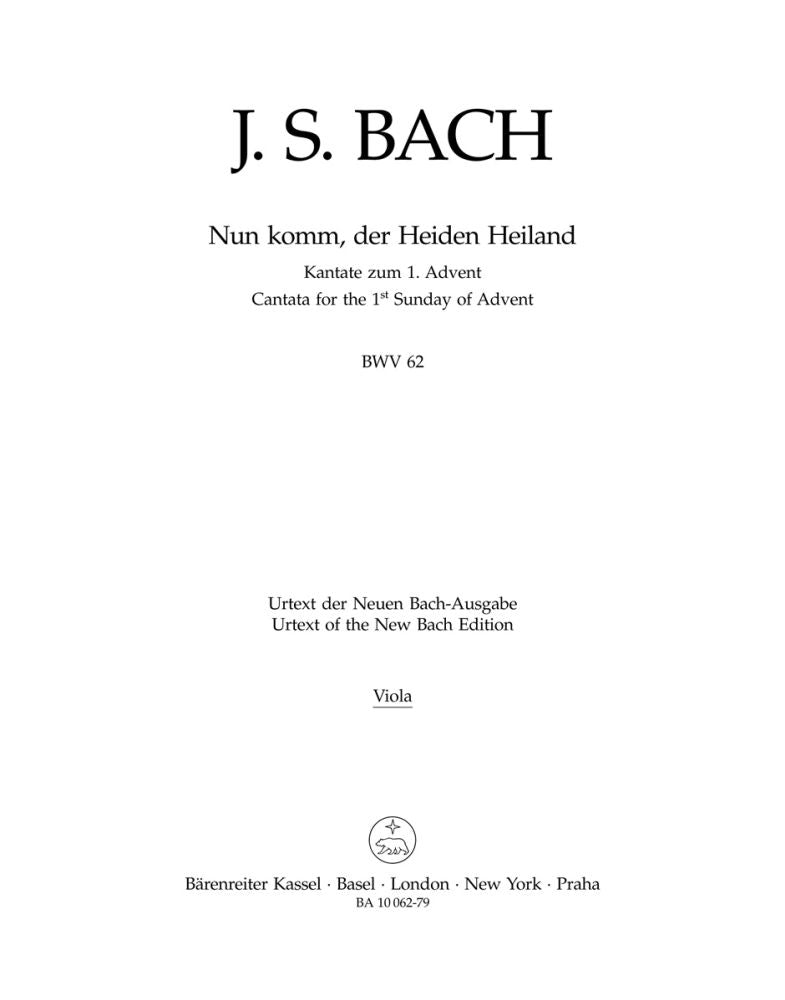Bach: Kantate BWV 62 Nun komm, der Heiden Heiland (Altviool)