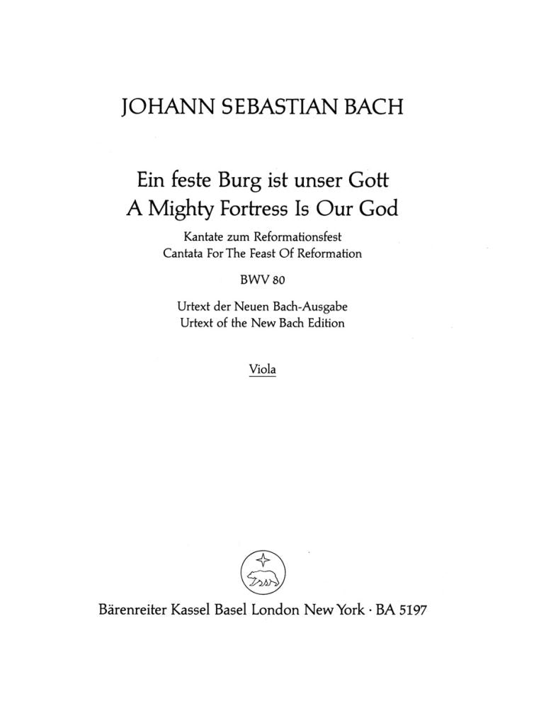 Bach: Kantate BWV 80 Ein Feste Burg Ist Unser Gott (Altviool)