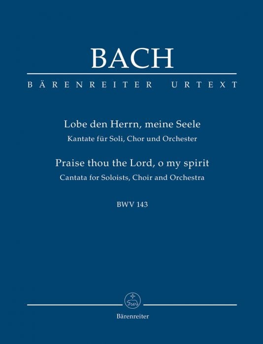 Bach: Kantate 143 Lobe den Herrn, meine Seele (Orgel)