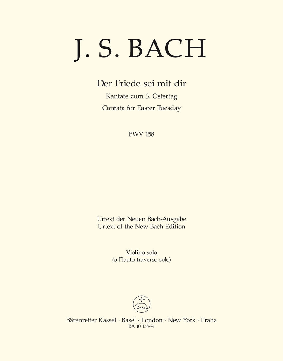 Bach: Kantate BWV 158 Der Friede sei mit dir (Viool (Fluit) afbeelding 2