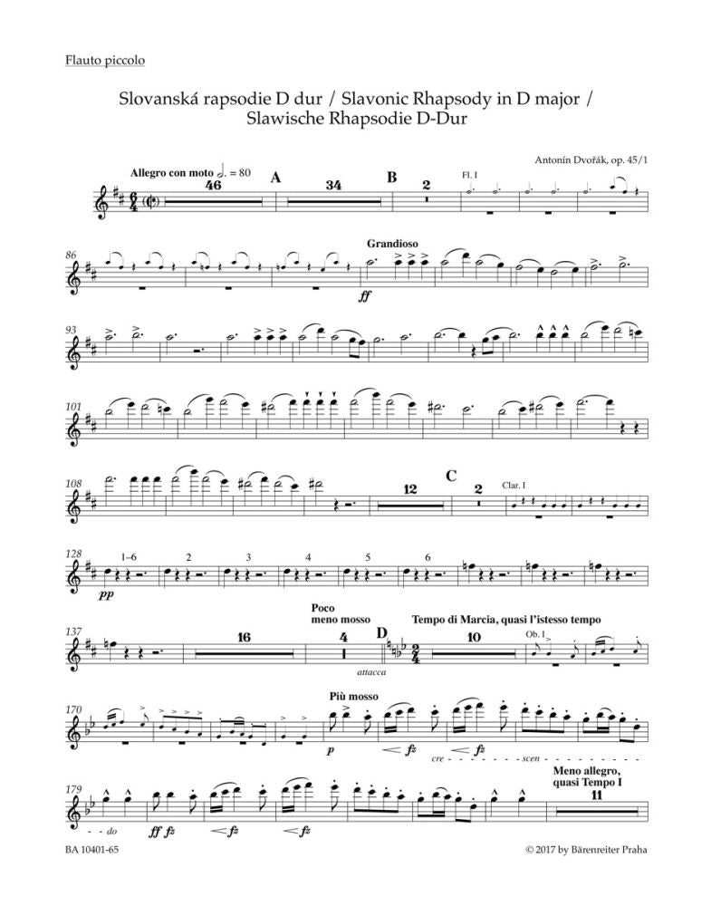 Dvorak: Slavonic Rhapsody in D maj op. 45/1 afbeelding 2
