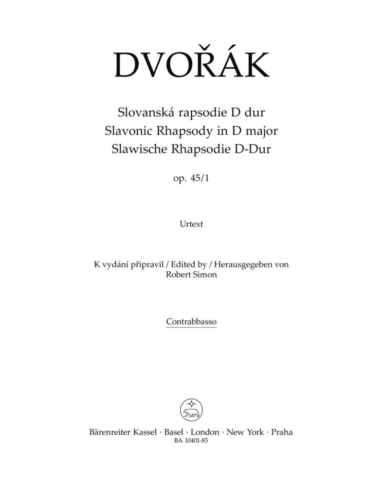 Dvorak: Slavonic Rhapsody in D maj op. 45/1 afbeelding 2