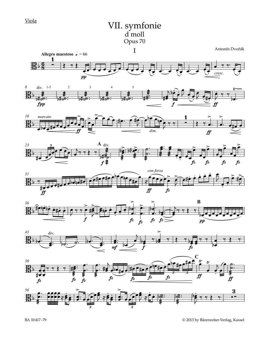 Dvorak: Symphony No. 7 D Minor Op. 70 (Altviool) afbeelding 2