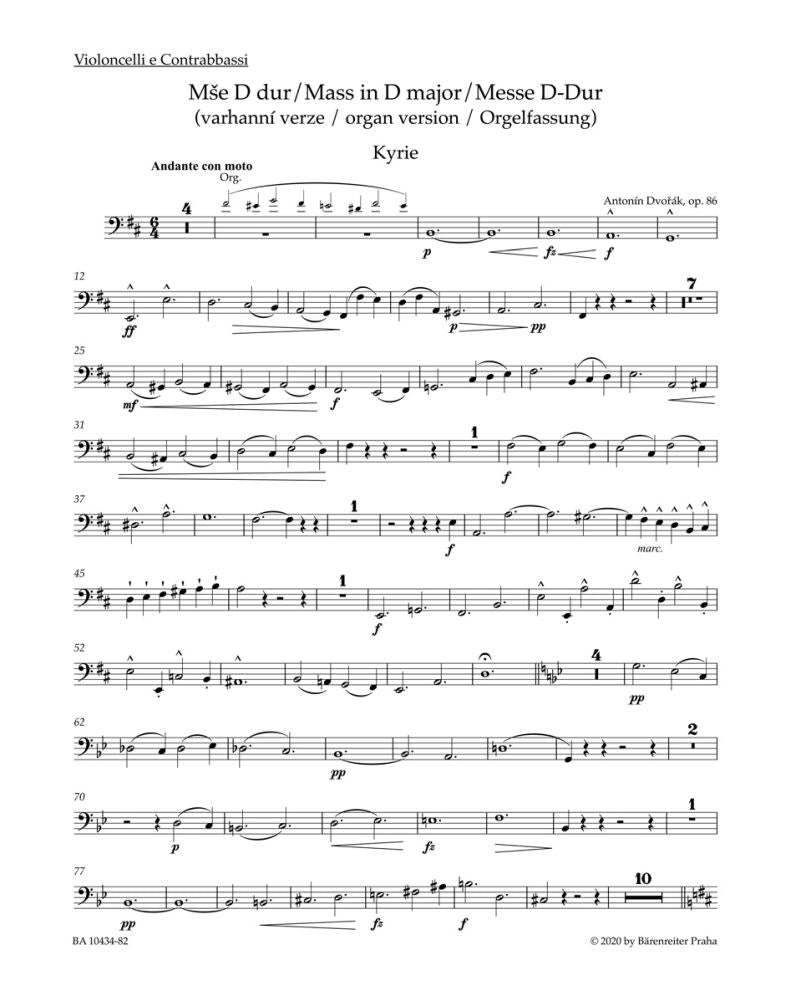 Dvorak: Mass In D Major Op.86