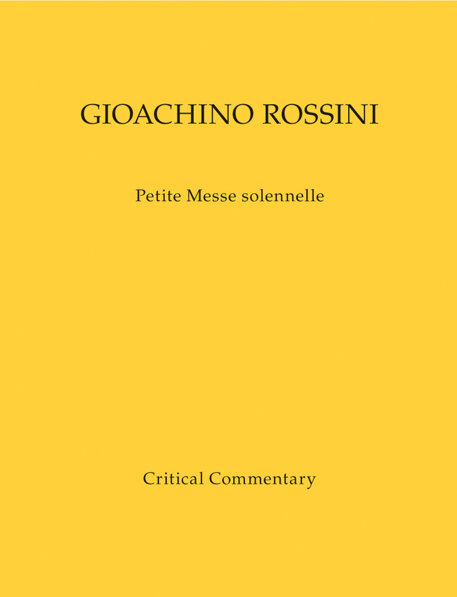 Gioachino Rossini: Petite Messe solennelle (Critical) afbeelding 2