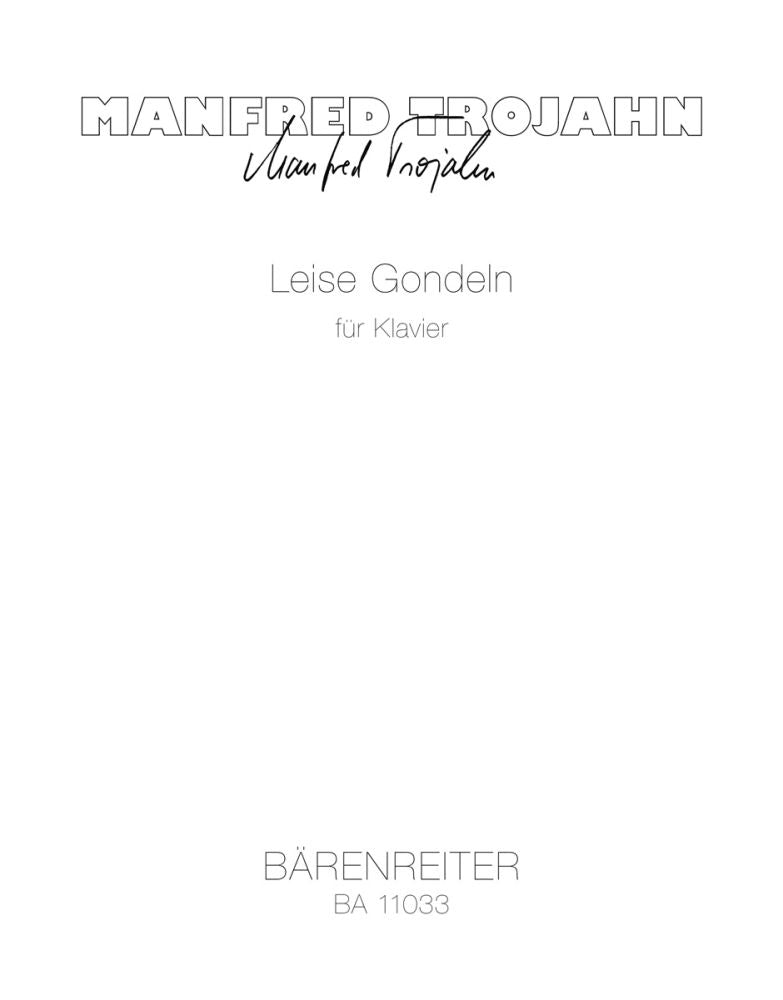 Leise Gondeln For Piano