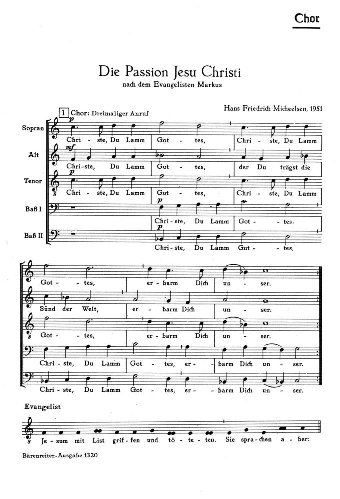 Die Passion Jesu Christi nach dem Evangelisten Markus