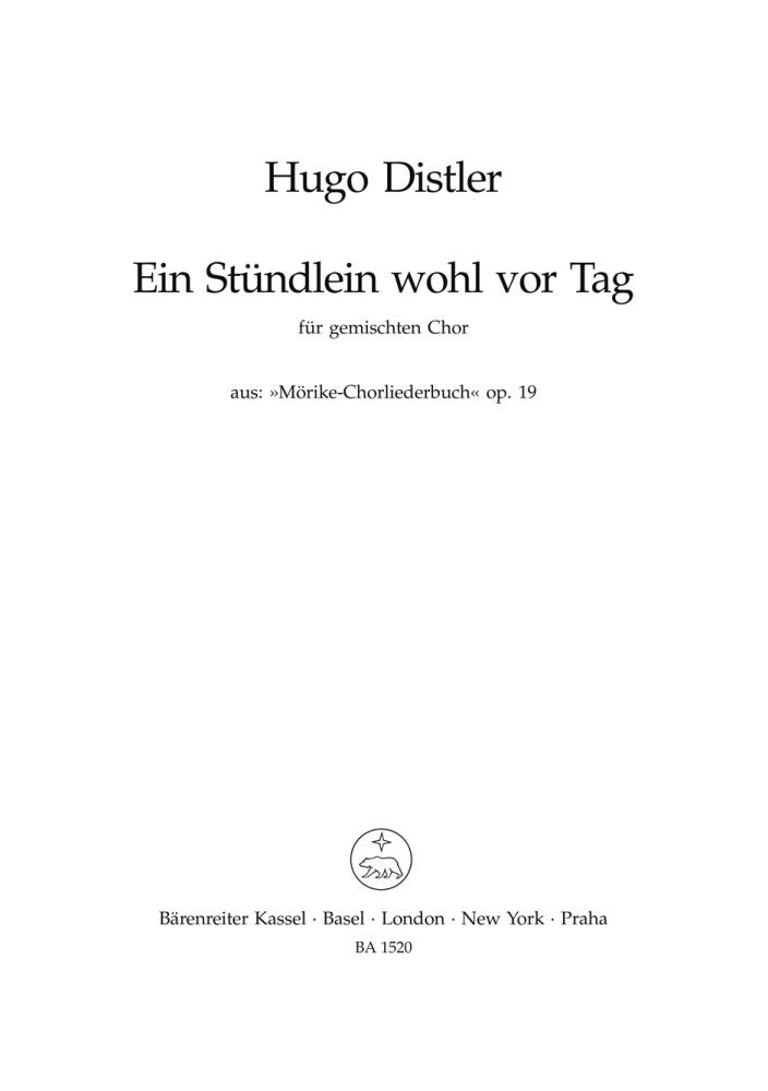 Ein Stündlein wohl vor Tag
