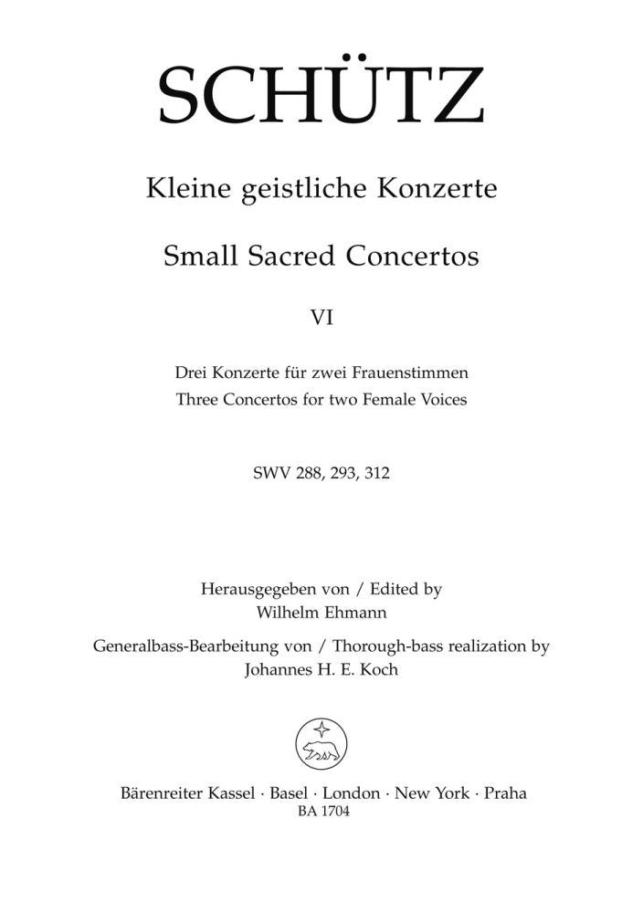Kleine geistliche Konzerte. Heft 6